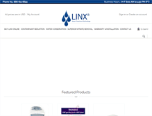 Tablet Screenshot of linxdrinkingwater.com
